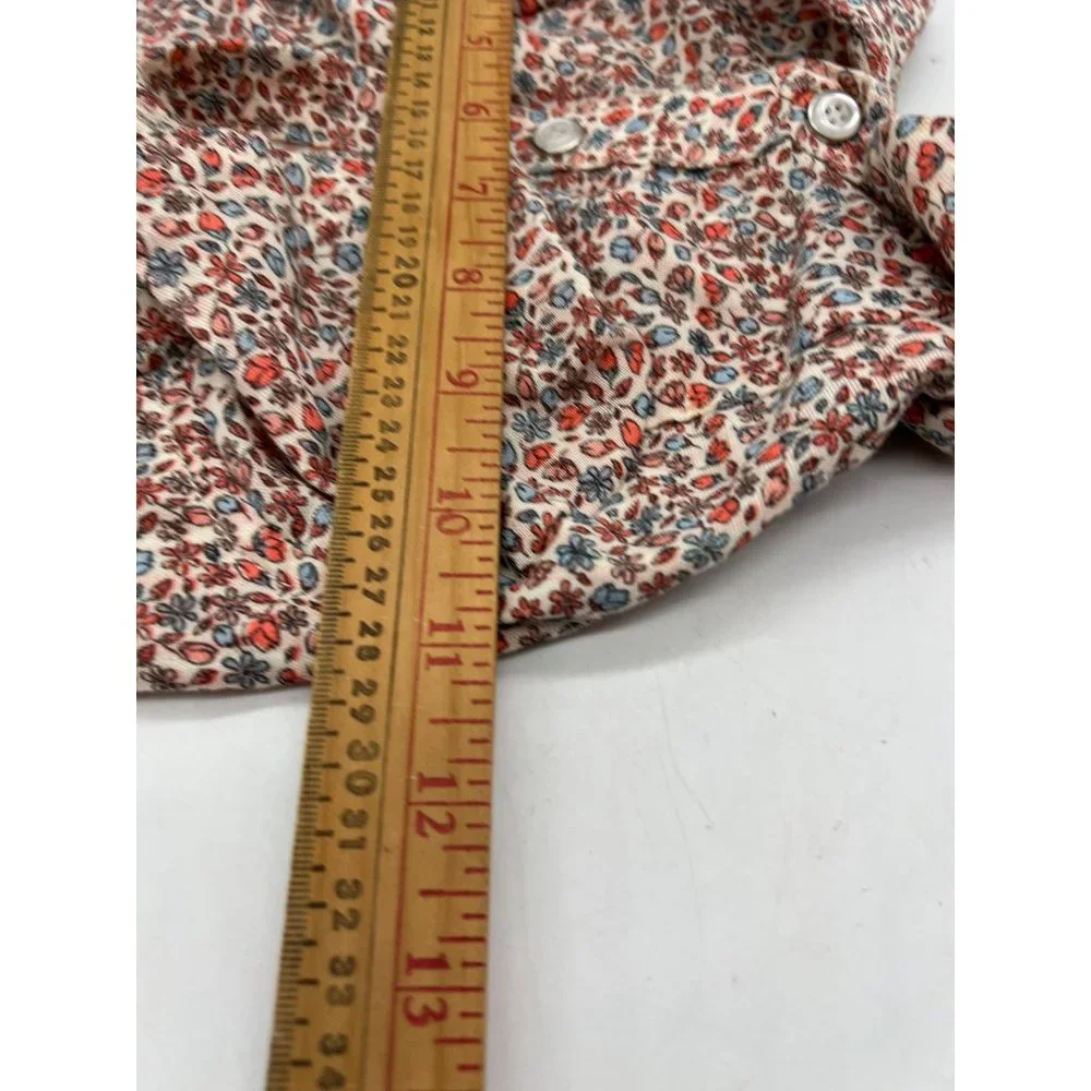 Reddy Pet Dog Shirt Girls Medium Floral Button Up Neck 7" Wide 15" Long - Picture 7 of 8
